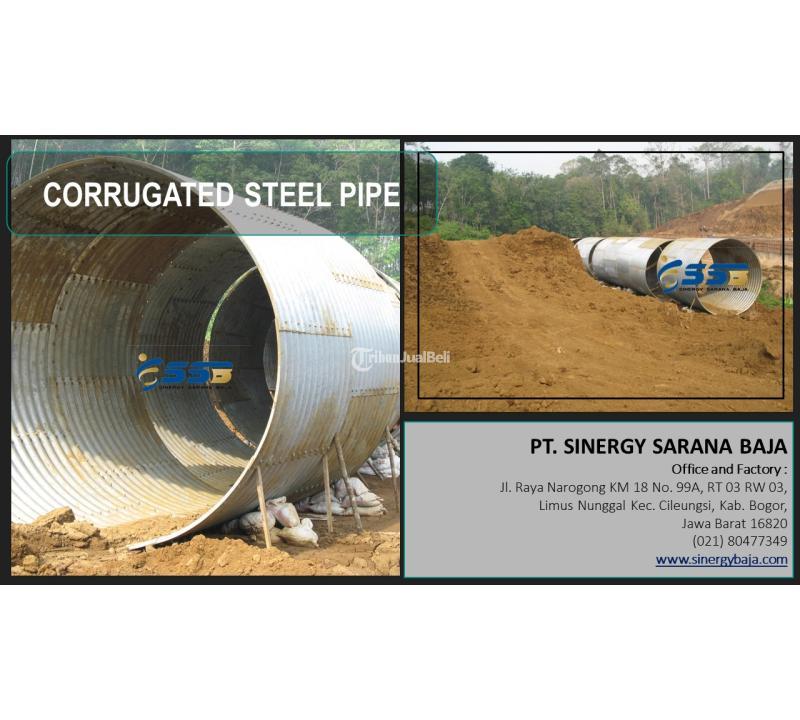 Armco Culvert Pipa Baja Bergelombang Gorong-Gorong Baja Guardrail - Makassar Sulawesi Selatan