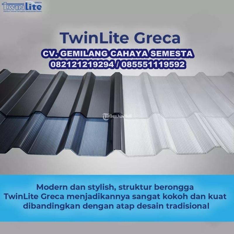 Twinlite Greca Meter Atap Polycarbonate Twinwall Corrugated Di