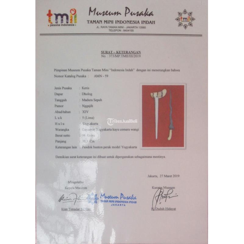 Keris Dolog Asli Dan Tua Era Kerajaan Madura Kuno