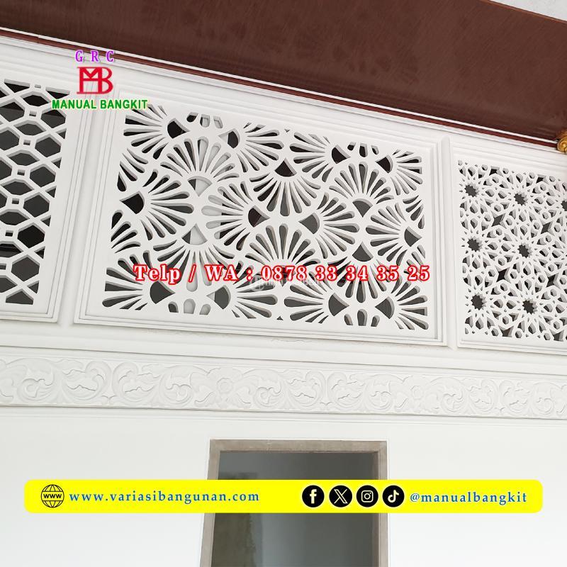 Ornamen GRC Krawangan Pagar Rumah Motif Kipas - Sleman Jogja