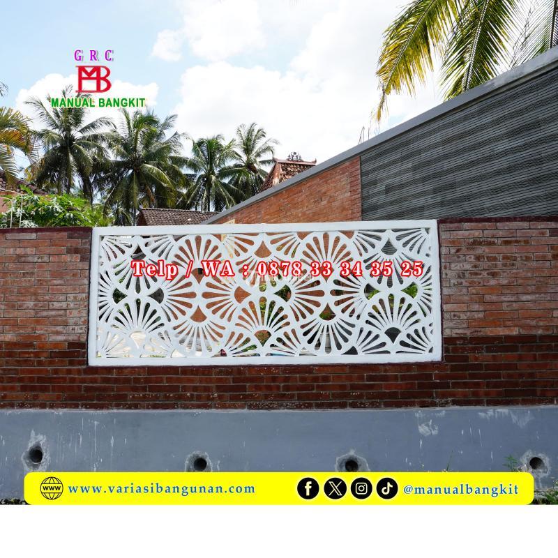 Ornamen GRC Krawangan Pagar Rumah Motif Kipas - Sleman Jogja