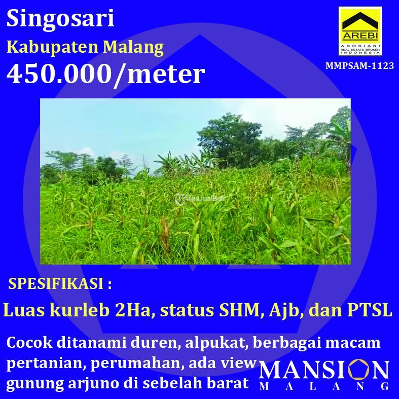 Dijual Tanah di SingosariLegalitas SHM AJB PTSL  Malang