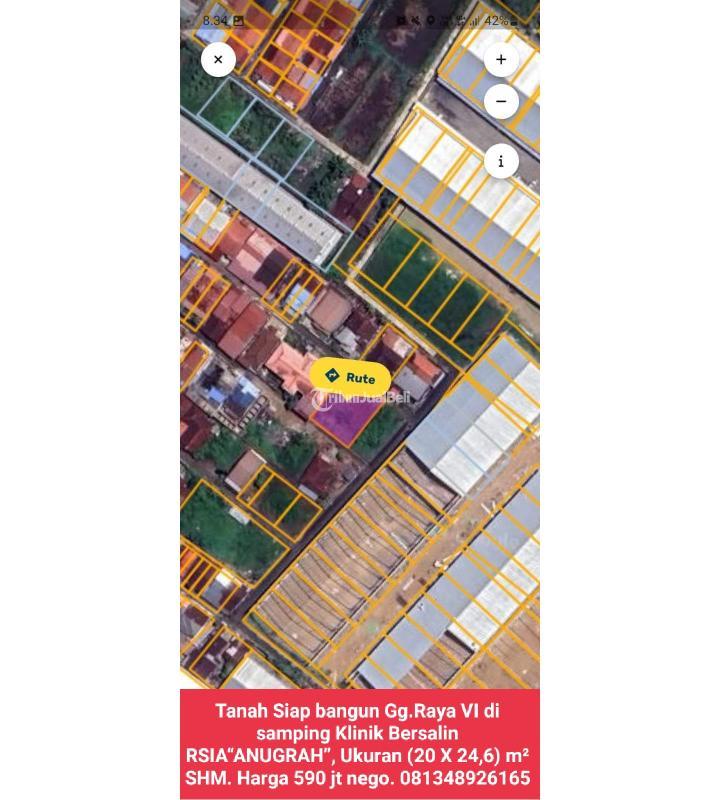 Tanh siap bangun serdam Gang raya 6 samping RSIA Anugerah