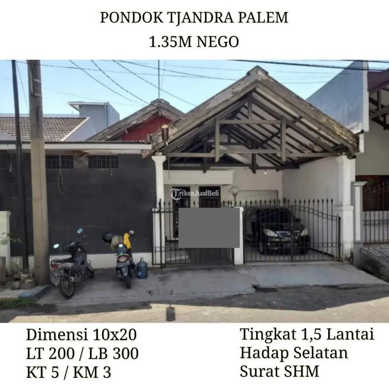 Dijual Rumah Pondok Tjandra Palem 1.35M Nego SHM Hadap Selatan - Sidoarjo