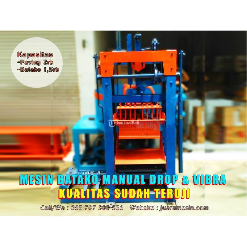 Mesin Batako Press Drop dan Vibra Manual