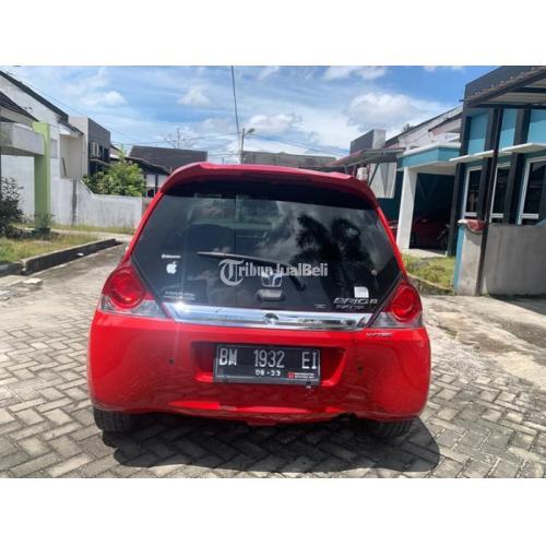 Mobil Honda Brio E 1.2 MT Merah Kondisi Mulus