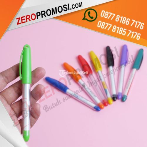 Pulpen Plastik Souvenir Promosi Boss Aktif Jel Custom