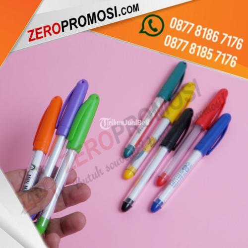Pulpen Plastik Souvenir Promosi Boss Aktif Jel Custom