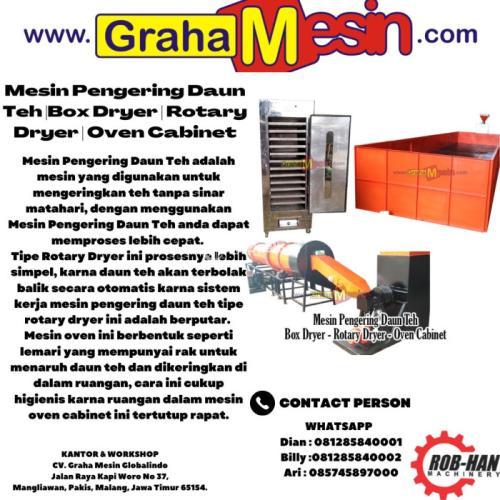 Mesin Pengering Daun Teh Box Dryer Rotary Dryer Oven Cabinet Di