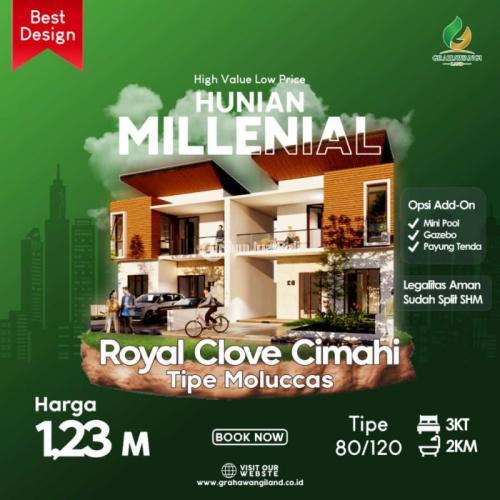 RUMAH TINGGAL MURAH 2 LANTAI MODERN TYPE MOLUCCAS HARGA TERJANGKAU LOKASI STRATEGIS KOTA CIMAHI