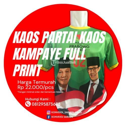 konveksi sablon kaos partai dan kaos promosi partai besar kirim banyumas
