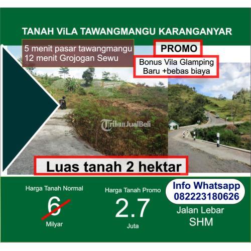 Dijual Tanah Villa Tawangmangu SHM - Karanganyar