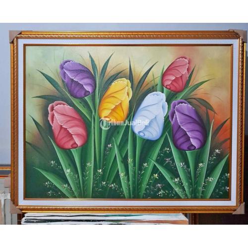 Kerajinan Lukisan Kanvas Bingkai Fiber dan Menggunakan Cat Minyak di