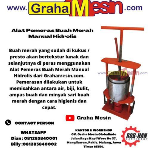Alat Pemeras Buah Merah Manual Hidrolis