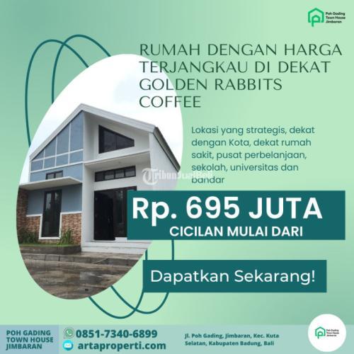 Dijual Rumah Dengan Harga Terjangkau di Dekat Golden Rabbits Coffee - Badung