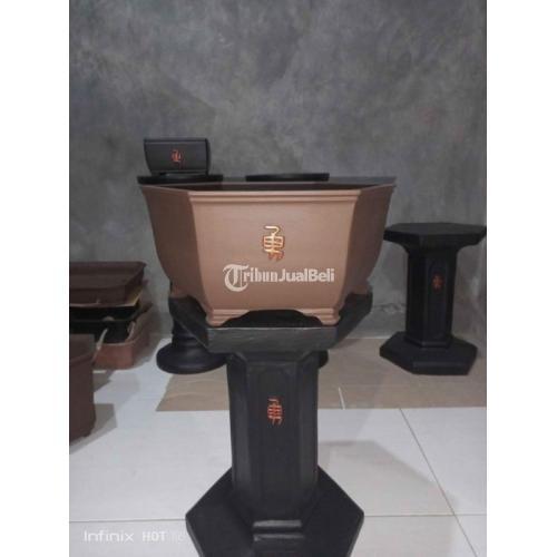 Kerajinan Pot dan Pilar Bonsai Bahan dari Semen Siap Kirim - Semarang