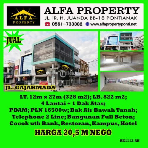 Dijual Ruko Gajahmada 4 Lantai LB.822m2 Bangunan Full Beton - Kota Pontianak
