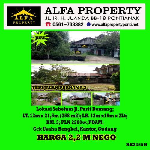 Dijual Ruko Purnama 2 3KM 2 Lantai PDAM, PLN 2200w - Pontianak