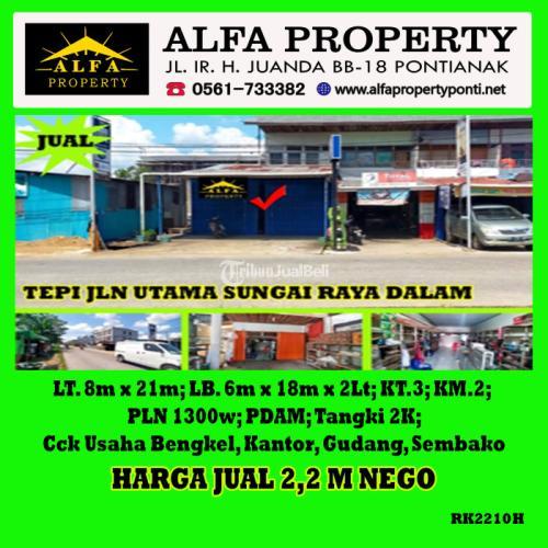 Dijual Ruko 2 Lantai 3KT 2KM Tepi Jalan Utama Sungai Raya Dalam - Kota Pontianak