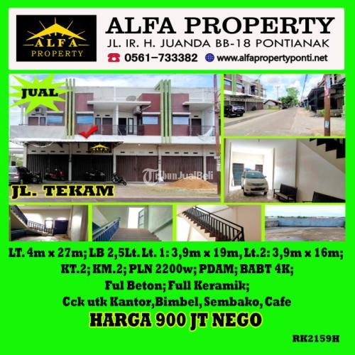 Dijual Ruko 2,5 Lantai 2KT 2KM PLN 2200w, PDAM, Full Keramik Tekam - Kota Pontianak