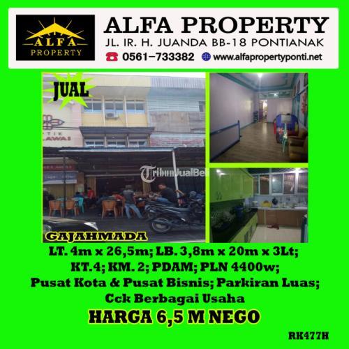 Dijual Ruko Gajahmada 4KT 2KM PLN 4400w, PDAM Siap Huni - Kota Pontianak