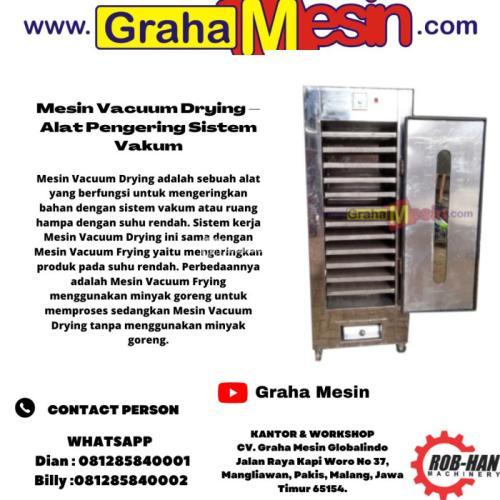 Mesin Vacuum Drying – Alat Pengering Sistem Vakum
