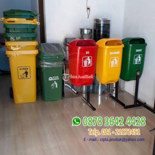 Tempat Sampah Pilah Oval 3 in 1 Gandeng