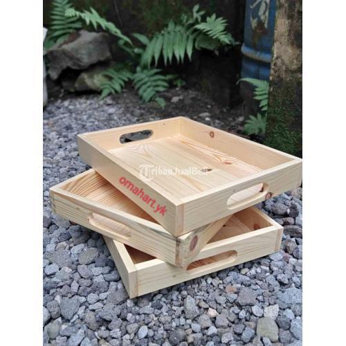 Kerajinan Nampan Kayu Harga Murah Siap Kirim Bisa Custom - Yogyakarta