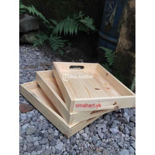 Kerajinan Nampan Kayu Harga Murah Siap Kirim Bisa Custom - Yogyakarta