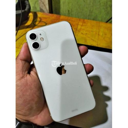 HP iPhone 11 128GB Ex iBox Bekas Fullset Warna Putih Garansi di Garut