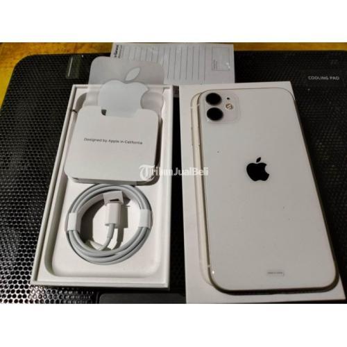 HP iPhone 11 128GB Ex iBox Bekas Fullset Warna Putih Garansi - Garut