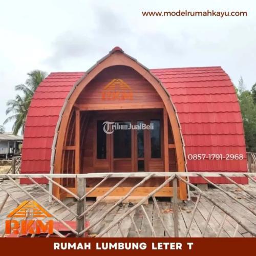 Dijual Rumah Lumbung Kayu Leter T Ukuran 6x6 Meter - Ogan Ilir