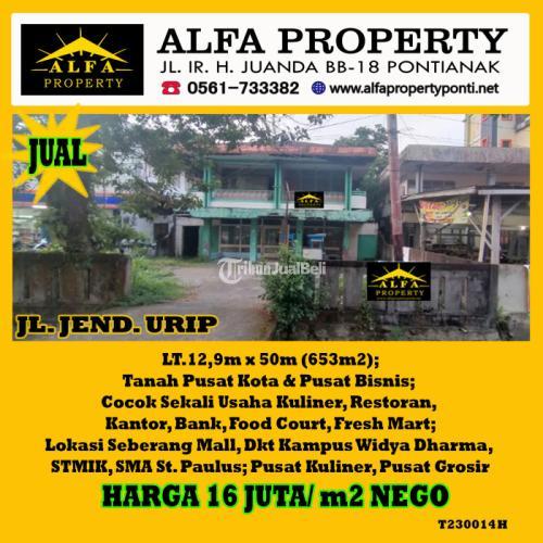 Dijual Tanah Jendral Urip Luas 653m2 Pusat Kota dan Bisnis - Kota Pontianak
