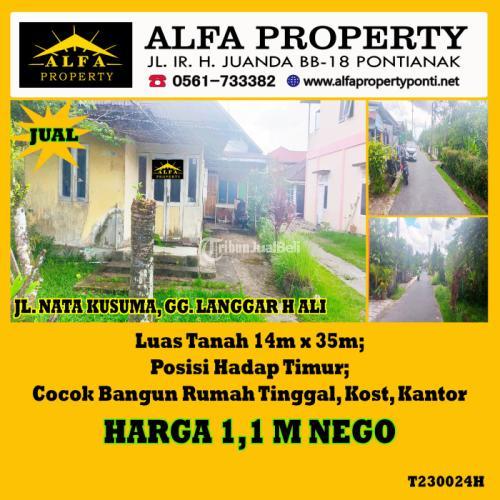 Dijual Tanah 14m x 35m Posisi Hadap Timur Natakusuma, Gg. Langgar H Ali - Kota Pontianak