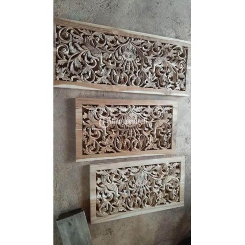 Kerajinan Ukiran Hiasan Dinding dan Pintu Bisa Custom dari Kayu Jati - Malang