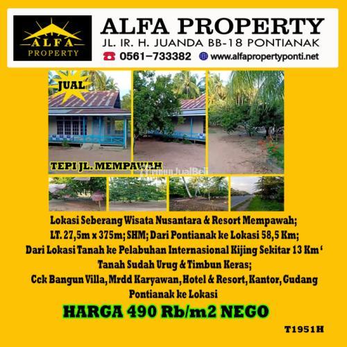 Dijual Tanah Luas Tanah 27,5m x 375m - Mempawah