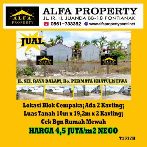 Dijual Tanah Luas Tanah 10m x 19,2m di Permata Khatulistiwa - Pontianak
