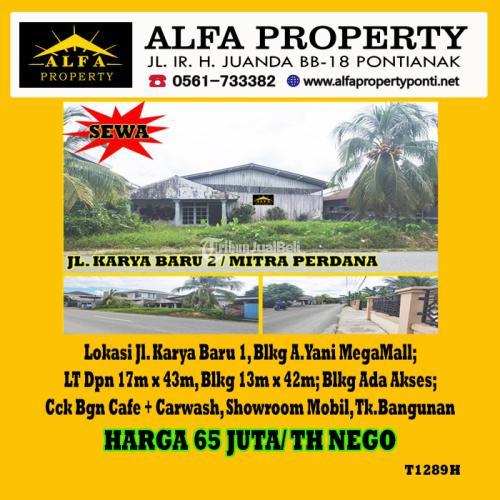 Disewakan Tanah Luas Tanah Depan 17m x 43m di Mitra Perdana Karya Baru 2 - Pontianak
