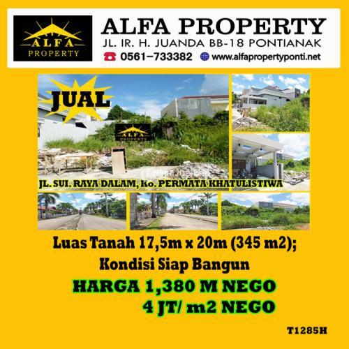 Dijual Tanah Luas Tanah 17,5m x 20m Permata Khatulistiwa - Pontianak
