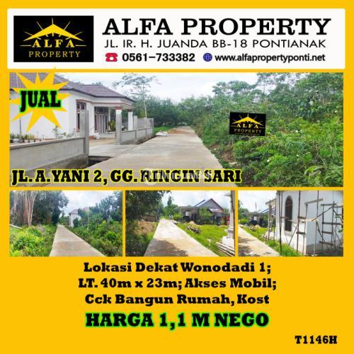 Dijual Tanah Luas Tanah 40m x 23m di Ringin Sari -  Pontianak