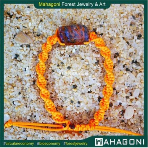 Kerajinan Gelang Kayu Resin Gloria Ukuran 3,5 cm x 1cm - Banjarbaru