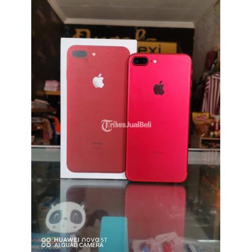 HP iPhone 7 Plus 128 GB Bekas Warna Merah Fullset Siap Pakai di Malang