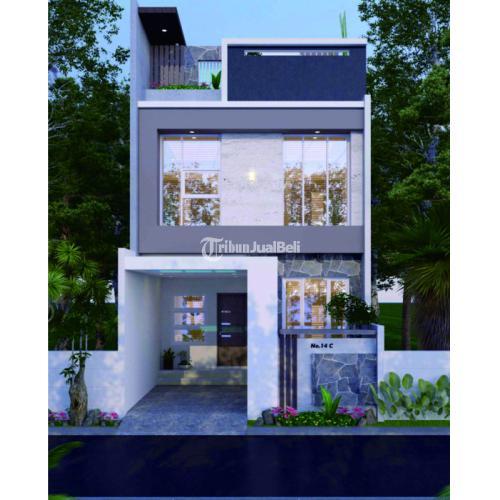 rumah 2 lantai plus rooftop setrategis pondok cipayung jakarta timur