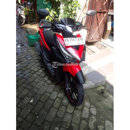 Motor Honda Vario 125 2017 Warna Merah Bekas Surat Lengkap Nego di Solo