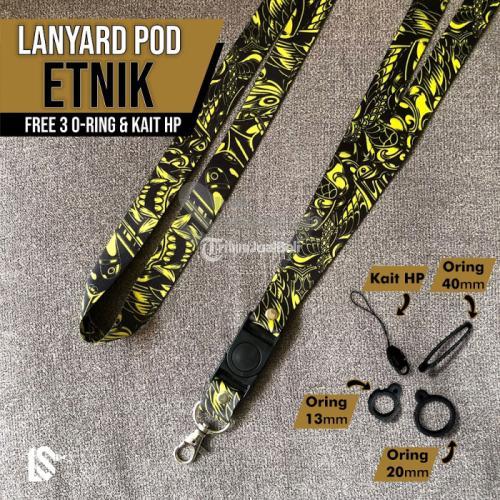 Paket Lanyard 2cm Full Printing Plus Oring 13mm Harga: 8.500/pc Min Order: 1000pc