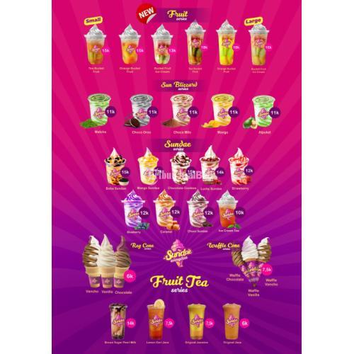 Paket Usaha Es Krim Sundae Everydae dengan Series Menu Kekinian