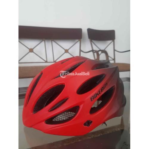 Helm Sepeda Roadbike/MTB Warna Merah Bekas Nyaman Dipakai - Surabaya