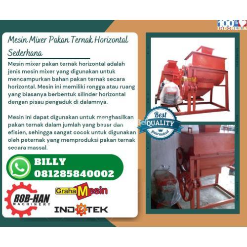 MESIN MIXER PAKAN TERNAK HORIZONTAL SEDERHANA MALANG