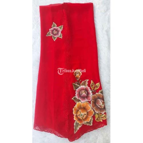 Kerajinan Kain Kebaya Lukis Tepi Bordir Premium Harga Terjangkau - Klungkung