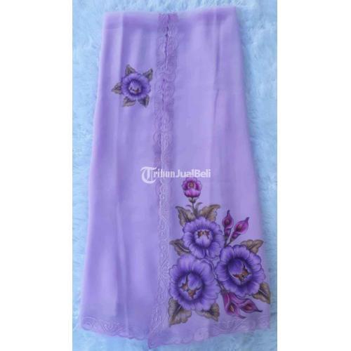 Kerajinan Kain Kebaya Lukis Tepi Bordir Premium Harga Terjangkau - Klungkung